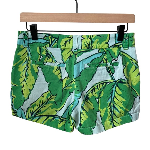 Vineyard Vines | Tropical Banana Leaves Print Multicolor Shorts 3.5” Size 0 - Picture 2 of 6